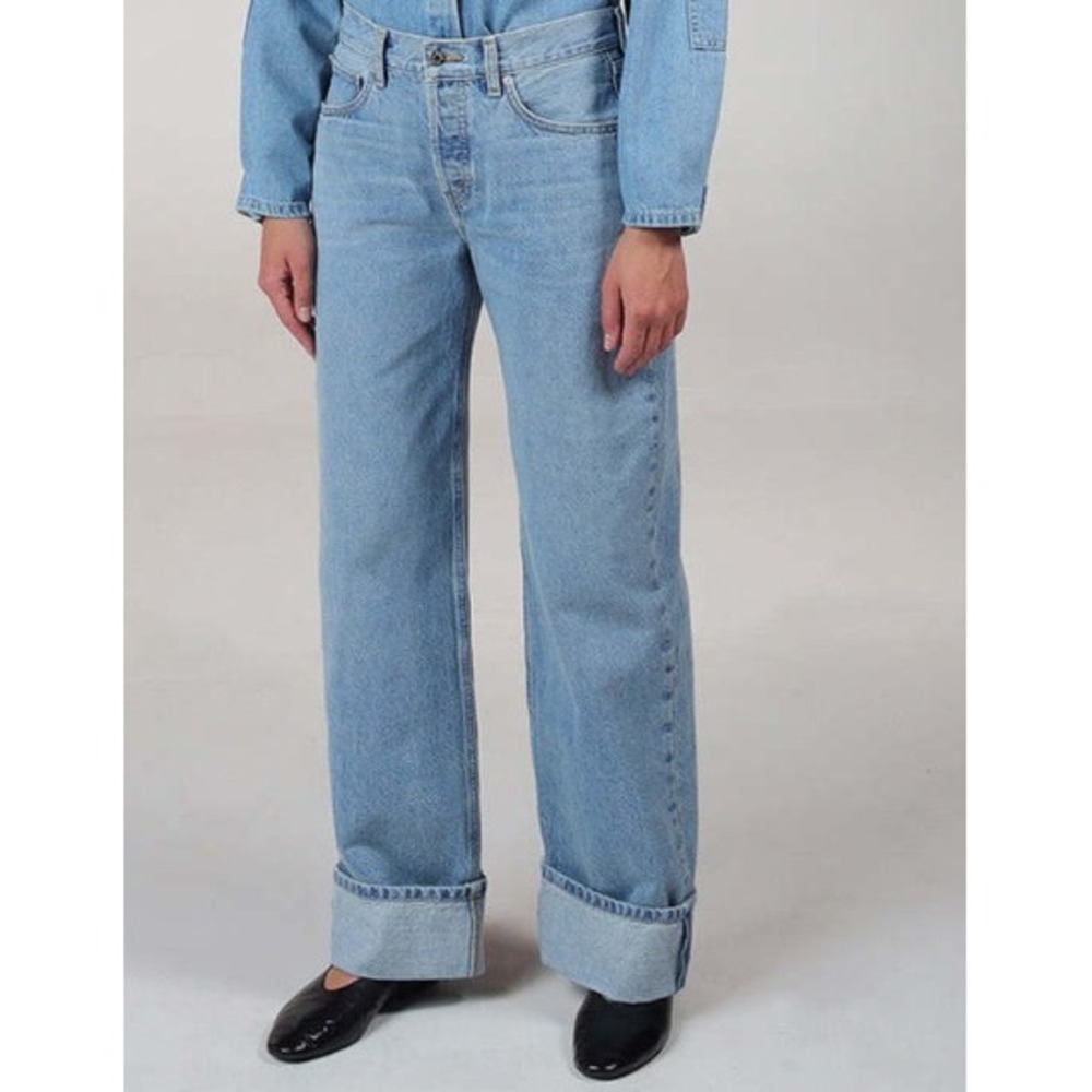 Etica Light Blue Straight Leg Jeans